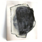 “Black and Gray Textured Abstract” - Abstract Minimalist Painting On Canvas PT2252