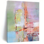 “Pastel Abstract Composition” - Soft Abstract Painting On Canvas PS0211