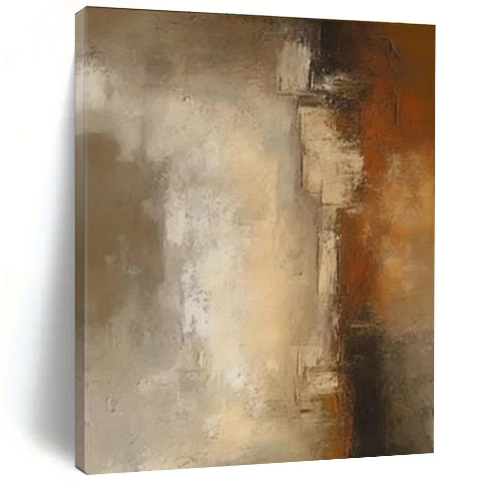 “Neutral Abstract Gradient” - Brown, Beige, Gray Abstract Gradient Painting PS0599