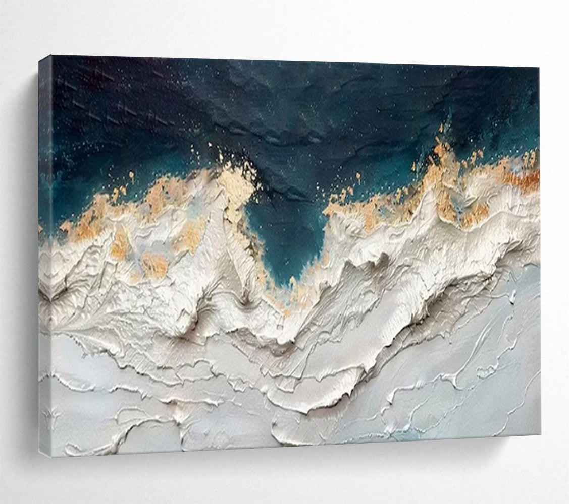 “Textured Ocean Waves” - Impasto Seascape - Painting On Canvas PT1749