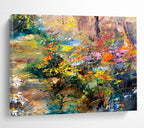 Colorful Garden Impasto - Post - Impressionistic Floral Painting On Canvas DKS364