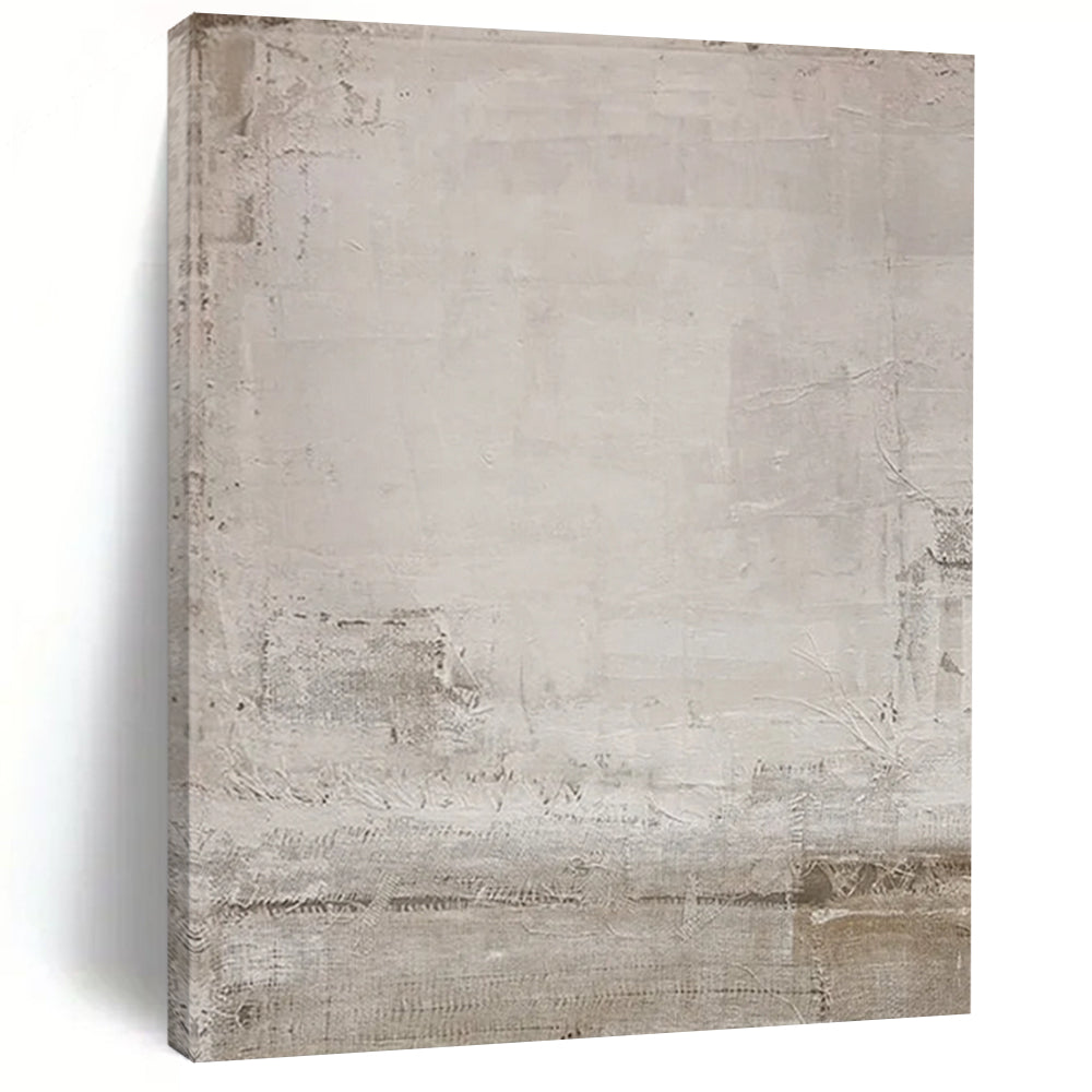 Soft Gray Textured Minimalism Minimalist Abstract Painting On Canvas DS055
