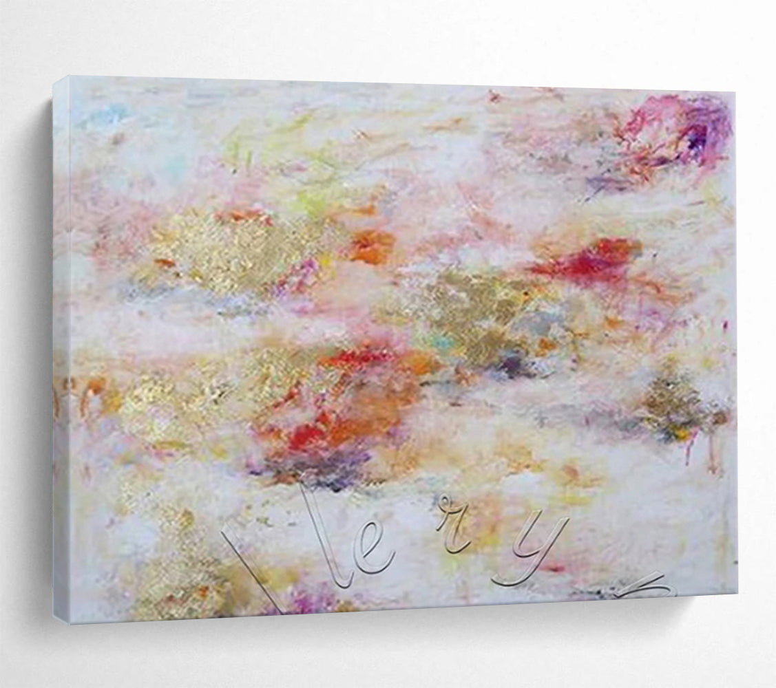 “Pastel - Toned Abstract Clouds” - Dreamy Abstract Painting On Canvas PT1582