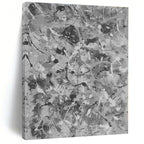 “Gray - White Splatter Abstraction” - Gray, White Abstract Painting On Canvas PS0478