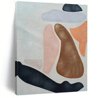 “Pastel - Color Abstract Organic Shapes” - Gentle Abstract Painting On Canvas PS0331