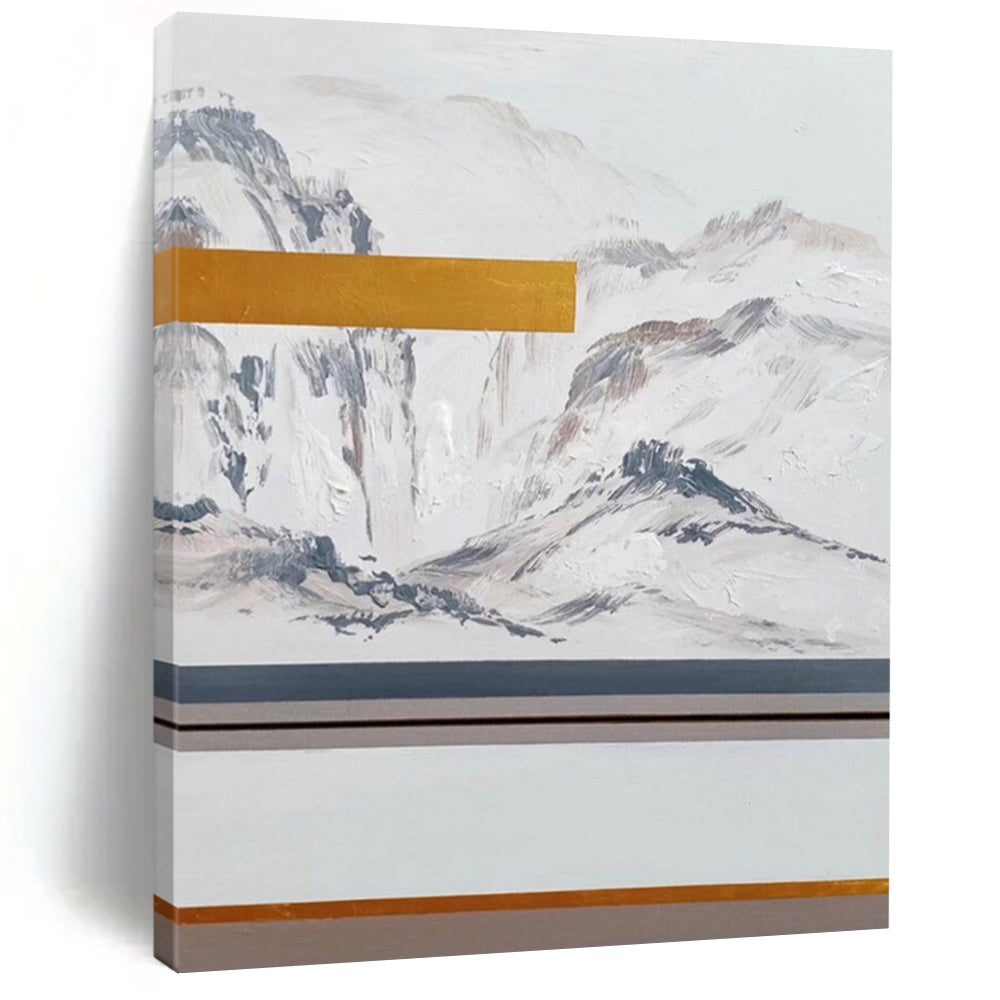 “Minimalist Mountain Landscape” - Minimalist Landscape Painting On Canvas DS045