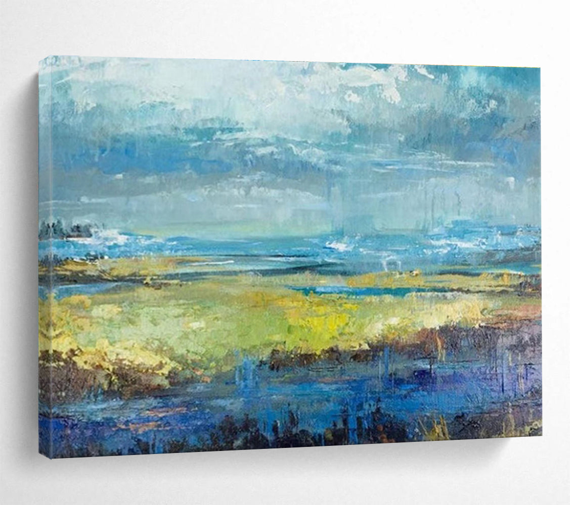“Abstract Coastal Landscape” Landscape Painting On Canvas DKS190