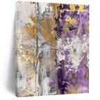 “Purple & Gold Elegance” - Rich Tones & Metallic Accents Painting On Canvas DS134