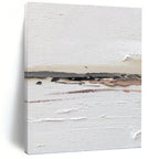 “White and Brown Abstract” - Abstract, Subtle - Styled Painting On Canvas PT1664