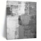 “Monochrome Grey Abstract Soft Blocks” Painting On Canvas PS0377