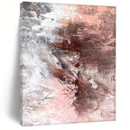 “Blush and Brown Abstract Fusion” - Abstract Minimalist Painting On Canvas PS0023