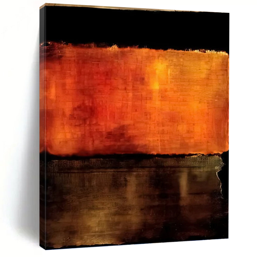 “Orange - Brown Abstract” - Abstract, Textured - Styled Painting On Canvas PT1612
