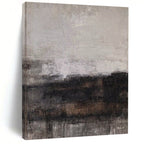 Gray, Black, and Brown Textured, "Earth and Shadow" – Textured Abstract Painting On Canvas PS0983