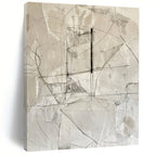 “Gray - Black Geometric Abstract” - Minimalist Abstract Painting On Canvas DS001