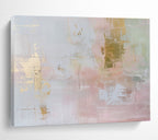 “Gilded Pastel Elegance” - Luxe Abstract Painting On Canvas DKS498