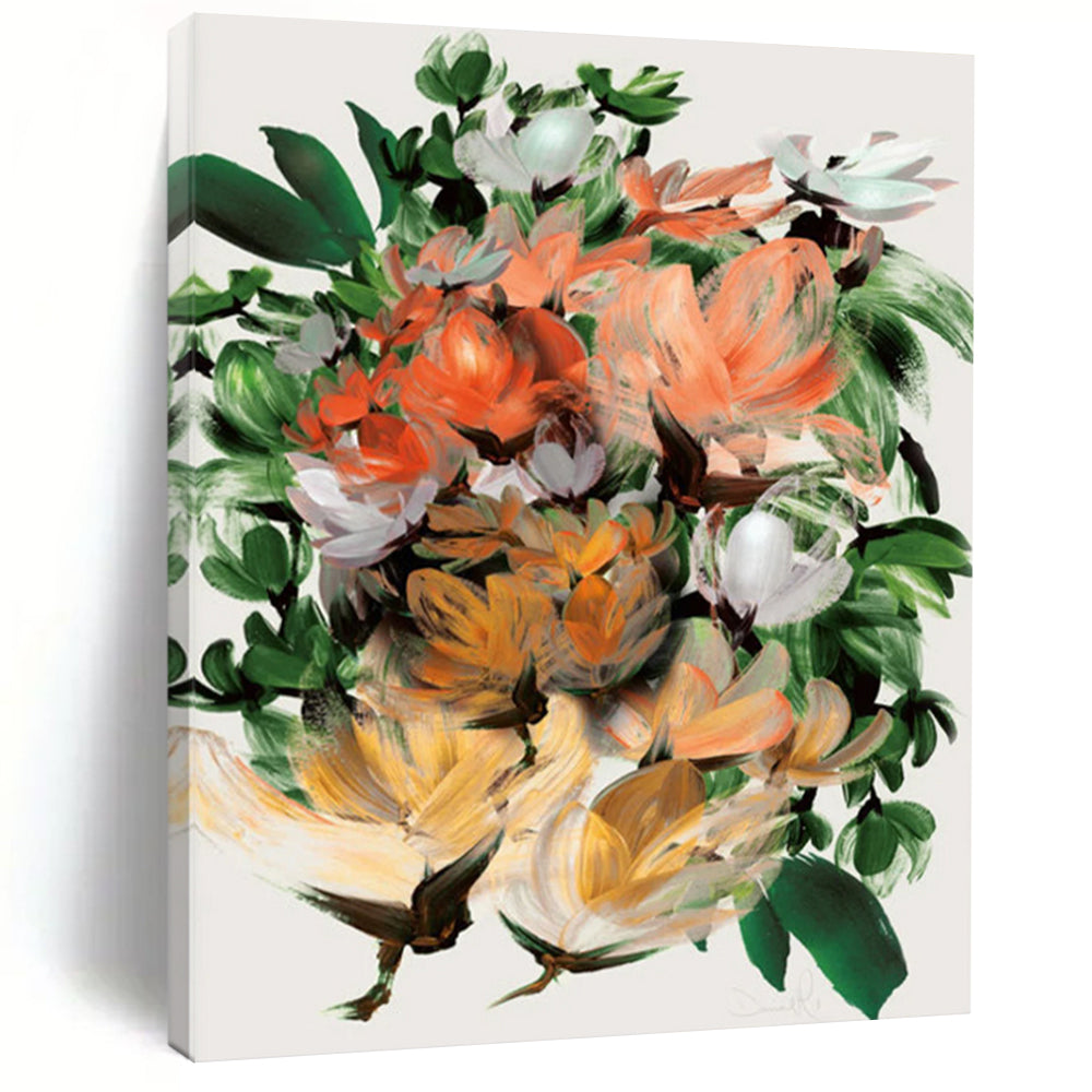 “Vibrant Floral Bouquet” - Bold Colors with Expressive Brushstrokes Painting On Canvas DS217