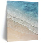 “Aerial Beach Waves” - Serene Coastal Landscape Painting On Canvas DS314