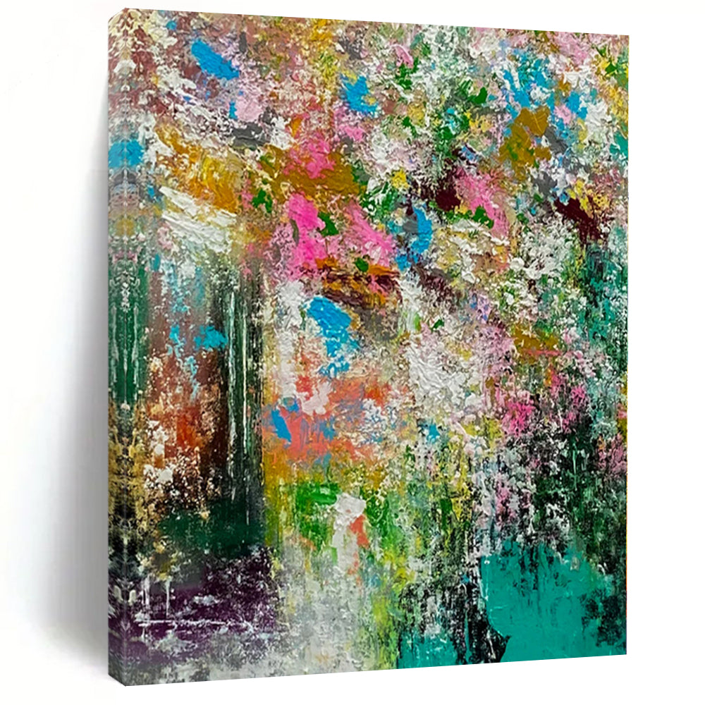 Color Explosion Fantasy - Vivid Mixed - Color Splatter Painting On Canvas PS1226