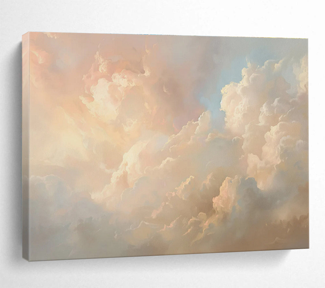 “Ethereal Cloudscape in Pastels” Landscape Painting On Canvas DKS209