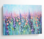 “Pastel Flower Field” - Impressionistic Floral Painting On Canvas PT229