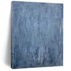 Blue with Subtle Textured Lines "Blue Whisper" Abstract Painting On Canvas PS1323