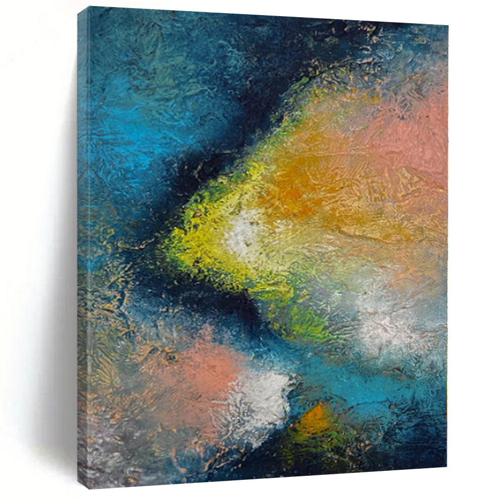 “Cosmic Abstract Burst” - Celestial Abstract Painting On Canvas PS0057