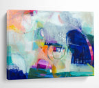 Colorful Eclectic Abstract Painting On Canvas DKS026