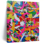 “Color - Explosion Abstract” - Abstract Expressionist Painting On Canvas PT1277