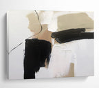 Earthy Tones and Bold Blacks - Modern Abstract Painting On Canvas DKS313