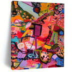 “Pink & Purple Abstract Reign” - Dynamic Abstract Painting On Canvas DS295