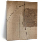 “Brown Cracked Abstract” - Abstract, Textured - Styled Painting On Canvas PT1661