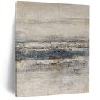 Gray and Blue Textured, "Coastal Haze" – Textured Abstract Painting On Canvas PS0956