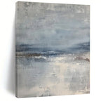 “Soft Blue - Grey Abstract Landscape” - Impressionistic Abstract Painting On Canvas PS0271