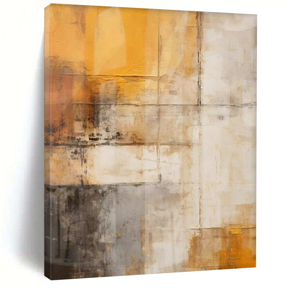 Soft Pinks, Oranges, and Creams with Curved Forms "Sunset Silhouettes" Abstract Shape - Focused Painting On Canvas PS1057