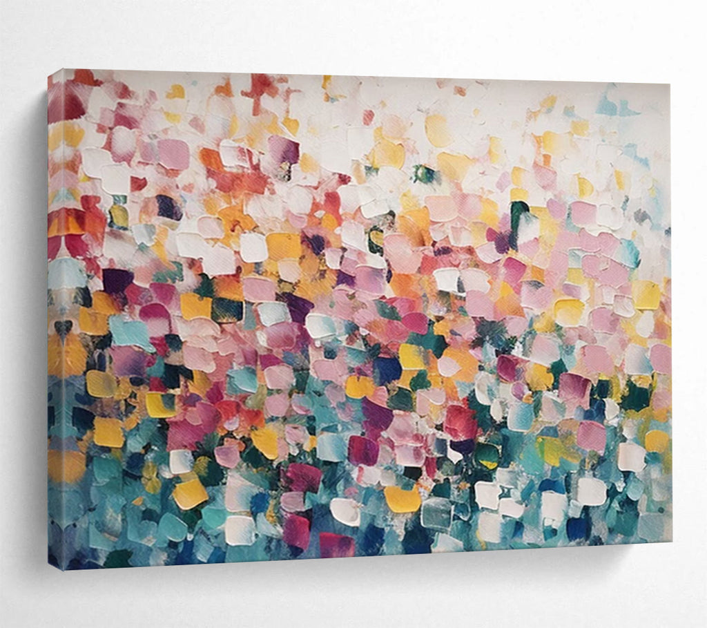 “Sunlit Forest Reflection Abstract” - Ethereal Landscape Painting On Canvas PT162