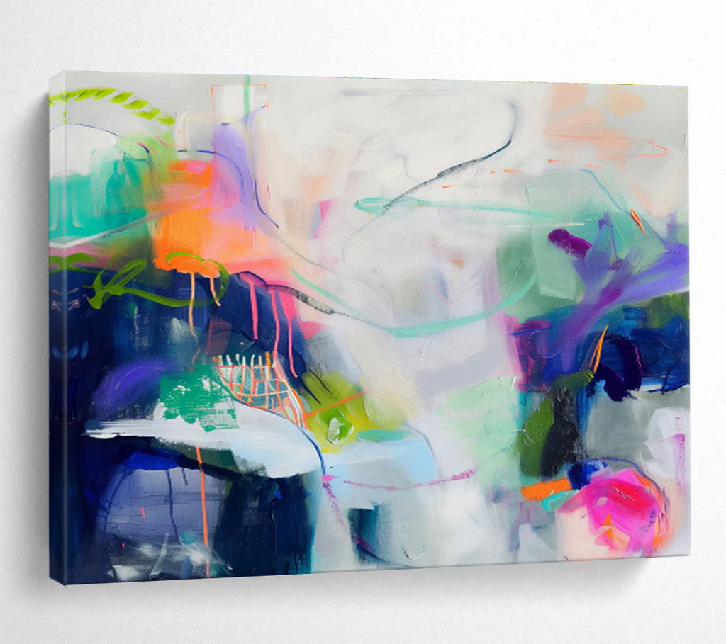 “Intricate Color Web” - Complex Abstract Painting On Canvas DKS496