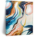 “Colorful Flowing Abstract” - Abstract Impasto Painting On Canvas PS0033