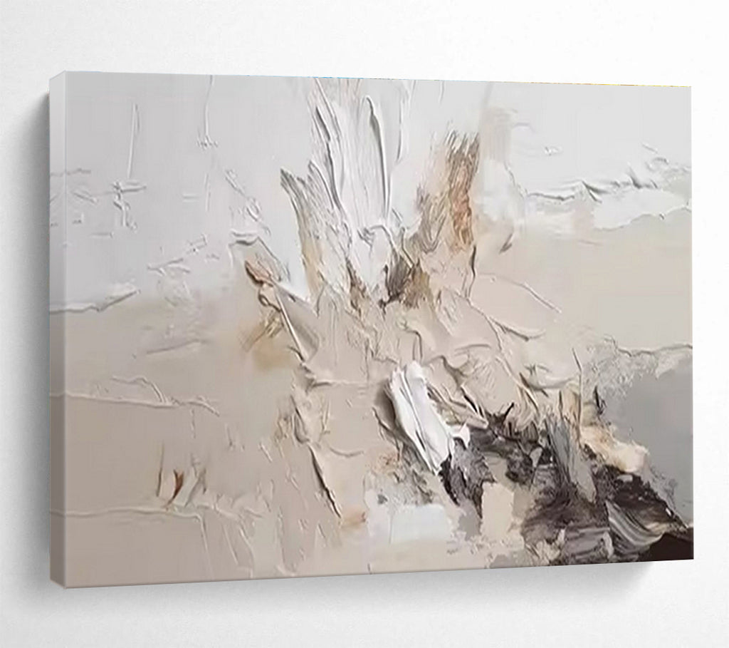 “Neutral Textured Abstract” - Textured Abstract Painting, Suitable for Minimalist Home & Art Studio DKS618