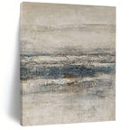 Gray and Blue Textured, "Coastal Layers" – Textured Abstract Painting On Canvas PS0964