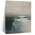 “Muted Landscape Abstract” - Muted Tones Abstract Landscape Painting On Canvas PS0740