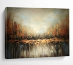 “Misty Forest Reflection” - Atmospheric Landscape Painting On Canvas PT060