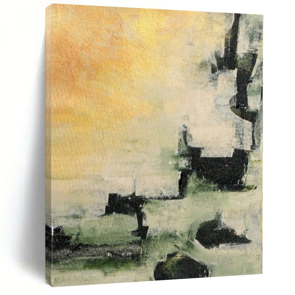 “Earthy Tones Abstract” - Nature - Inspired Abstract Painting On Canvas PS0040