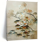 Ethereal Blooms Soft - Hued Floral Watercolor, Painting On Canvas PT2154