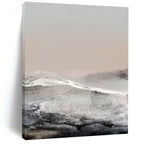 “Misty Gray Landscape” - Subtle Tones & Textured Terrain Painting On Canvas DS162