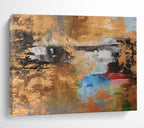 Gold - Accented Colorful Abstract Painting On Canvas DKS019