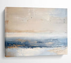 “Beige - Blue Abstract Horizon” - Abstract Landscape - Painting On Canvas PT1730