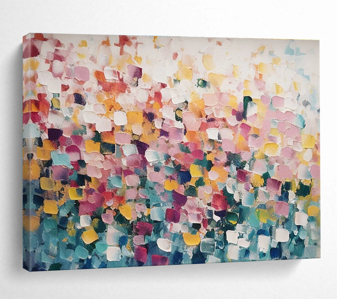 “Pastel Color Blocks” - Abstract Oil Painting On Canvas DKS882