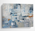 “Cool Abstract Impasto Cityscape” - Textured Urban Painting On Canvas PT018