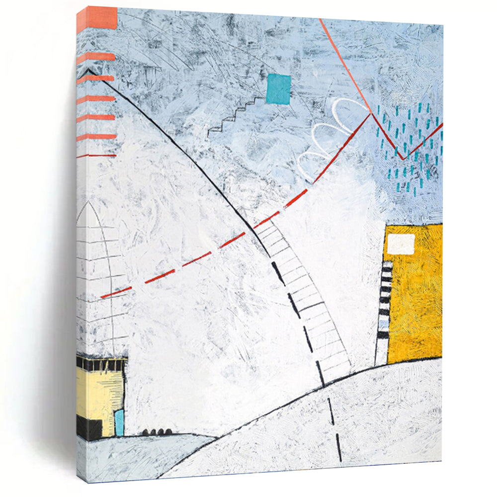 “Grey - Color Abstract Landscape” - Minimalist Abstract Painting On Canvas PT1092