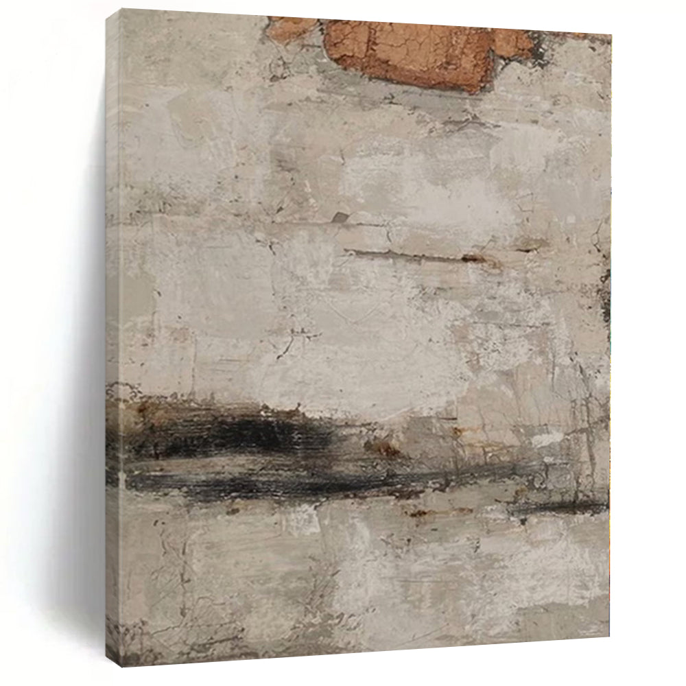 “Textured Neutral Abstract” - Earthy Abstract Painting On Canvas PS0101